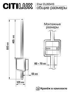 Настенный светильник Citilux Стиг CL203410