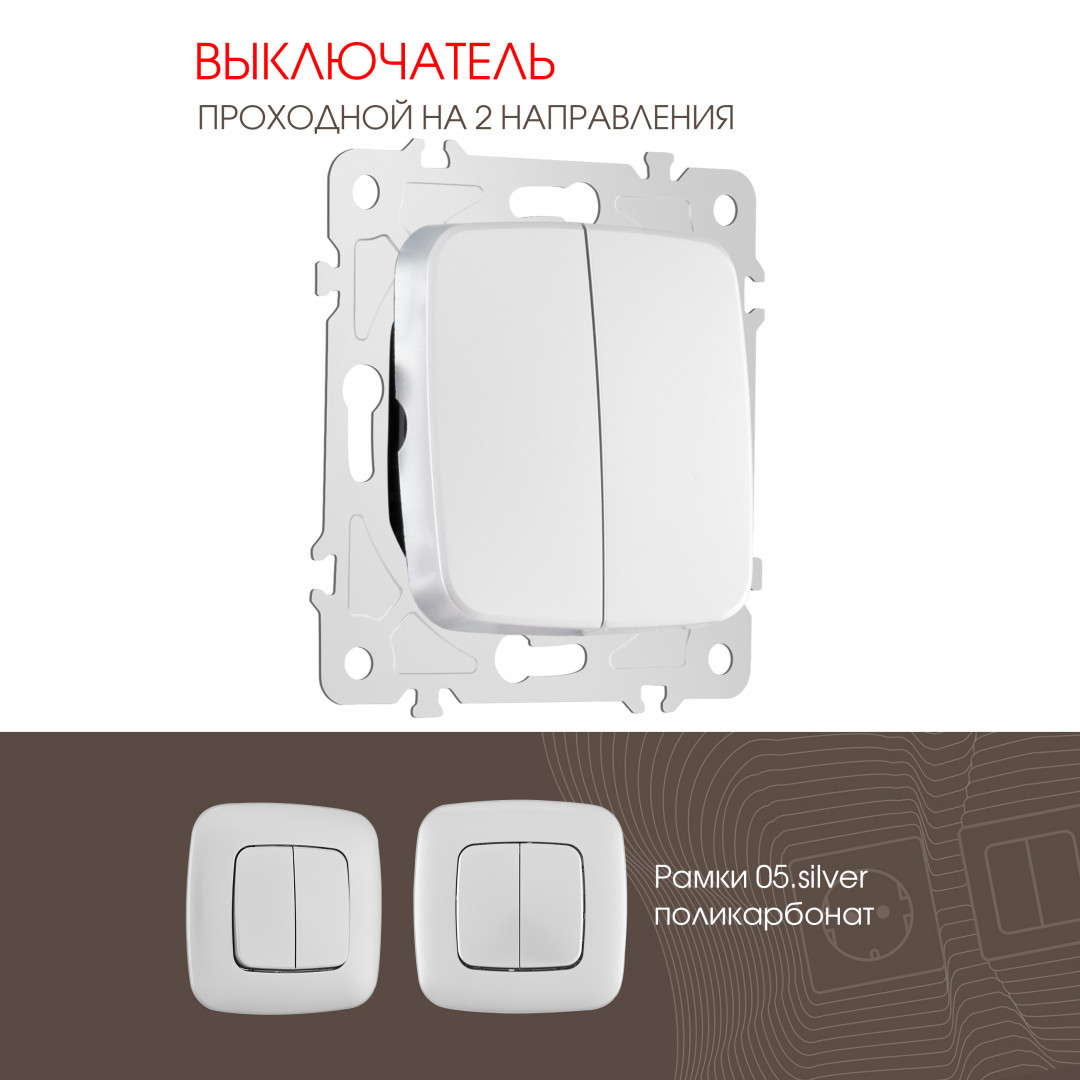 

Выключатель Arte Milano Am-205 205.32-2.silver