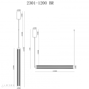 Светильник подвесной ILedex Rocks 2301-1200 BR