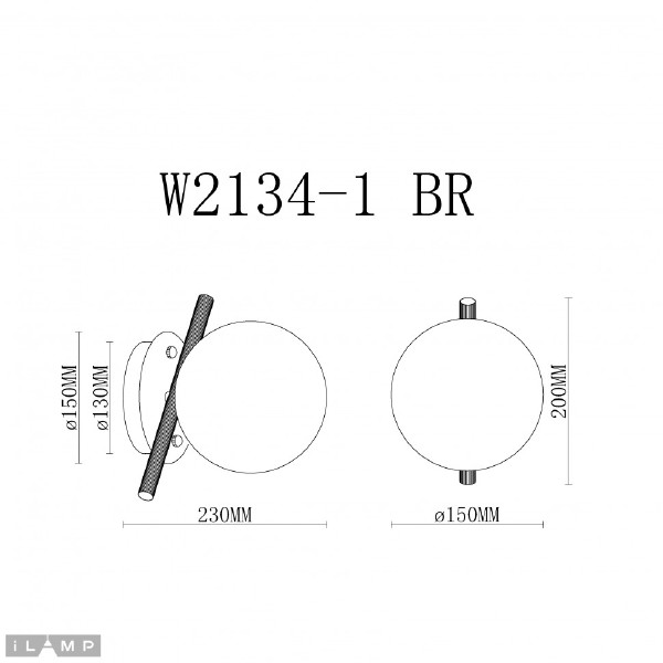 Настенное бра iLamp Golden W2134-1 BR