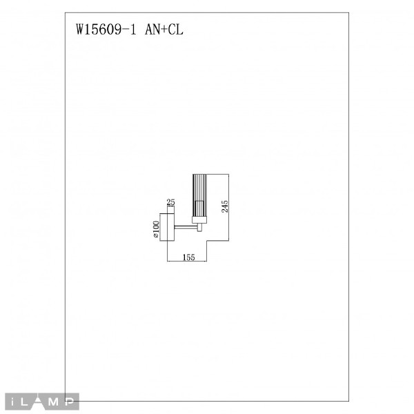 Настенное бра iLamp Evolution W15609-1 AN+CL