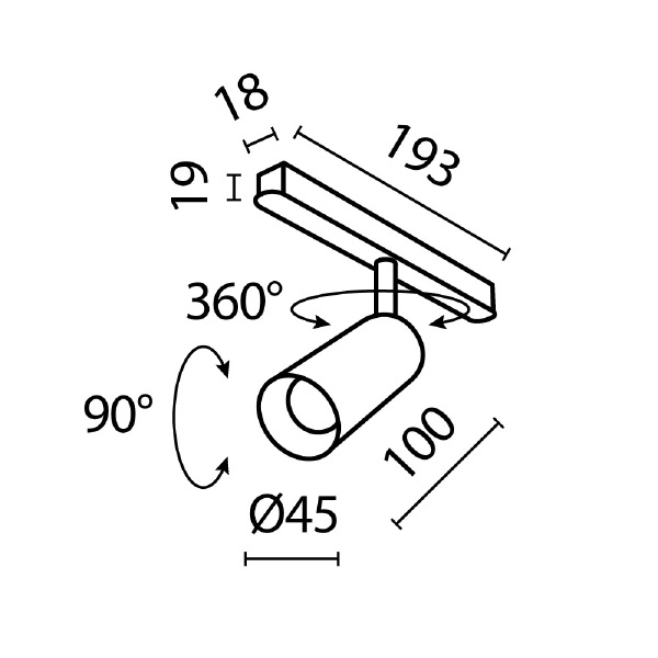 Трековый светильник Maytoni Focus LED Exility TR032-2-5W3K-M-BBS