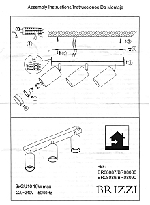 Светильник спот Brizzi Aras BR08087