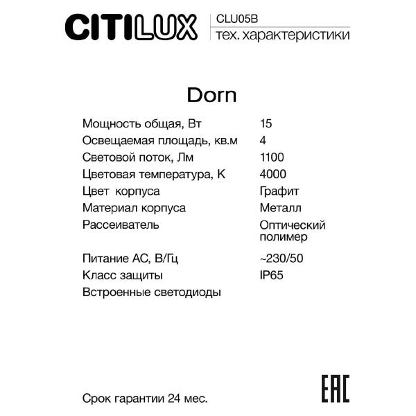 Уличный наземный светильник Citilux Dorn CLU05B