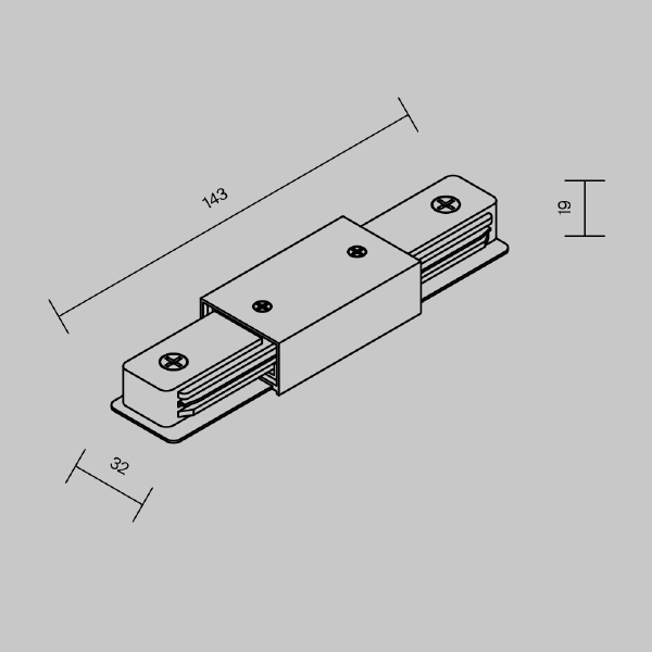 Коннектор для шинопровода Maytoni Accessories for tracks Unity TRA001CB-11W