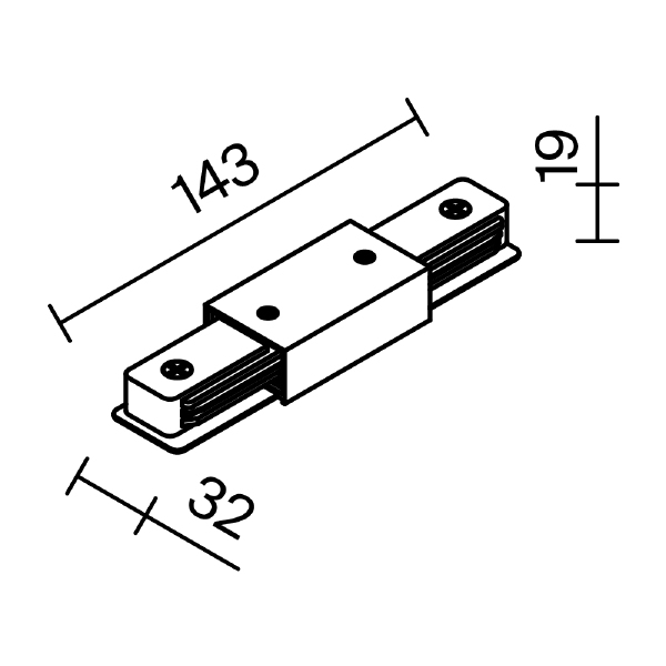 Коннектор для шинопровода Maytoni Accessories for tracks Unity TRA001CB-11W