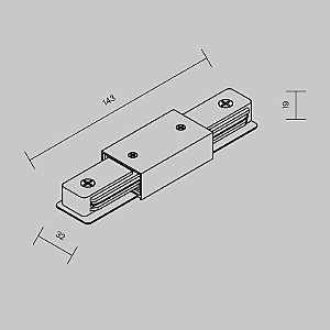 Коннектор для шинопровода Maytoni Accessories for tracks Unity TRA001CB-11W