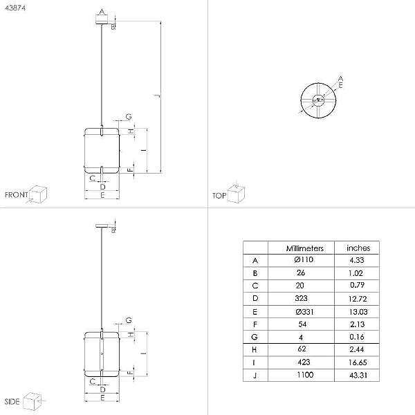 Светильник подвесной Eglo Surfleet 43874