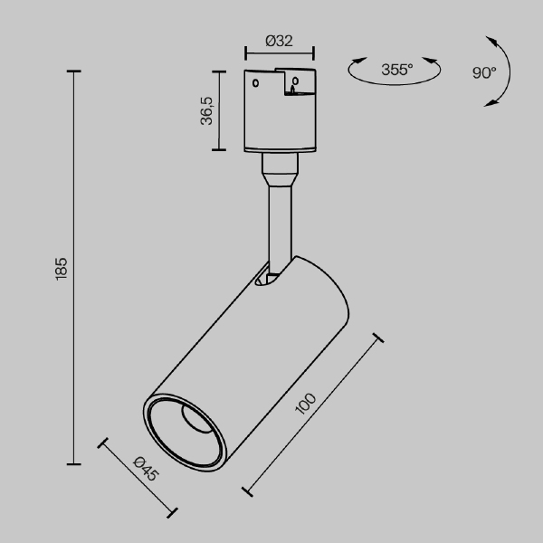 Трековый светильник Maytoni Focus Led TR163-1-10W3K-M-B