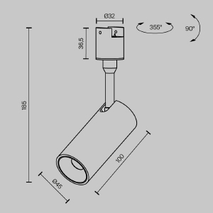 Трековый светильник Maytoni Focus Led TR163-1-10W3K-M-B