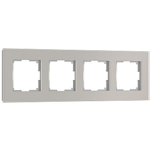 Рамка Werkel Senso дымчатый soft-touch W0043117/ Рамка на 4 поста Senso (дымчатый, стекло soft-touch)