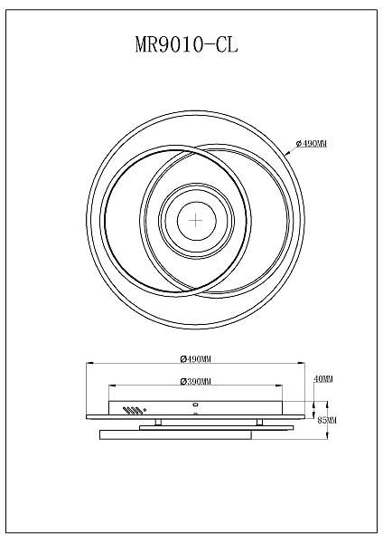 Светильник потолочный MyFar Galatea MR9010-CL