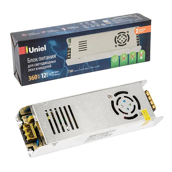 Драйвер для LED ленты Uniel UET-VAS-360A20 12V IP20