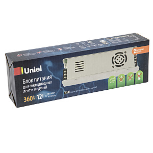 Драйвер для LED ленты Uniel UET-VAS-360A20 12V IP20