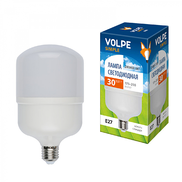 Светодиодная лампа Volpe Simple LED-M80-30W/DW/E27/FR/S картон