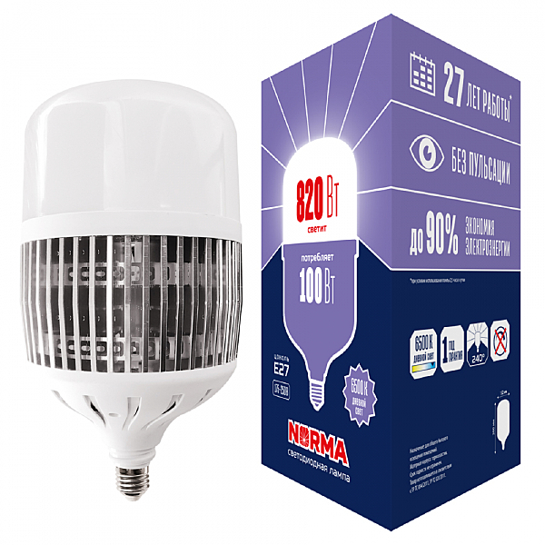 Светодиодная лампа Volpe Norma LED-M80-100W/6500K/E27/FR/NR