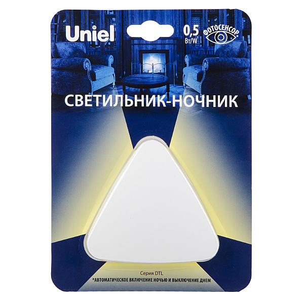 Детский ночник Uniel DTL-320 Треугольник/White/Sensor