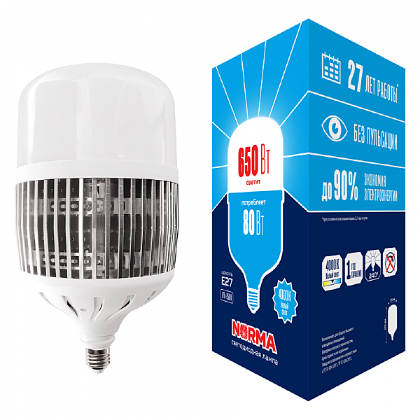 Светодиодная лампа Volpe Norma LED-M80-80W/4000K/E27/FR/NR