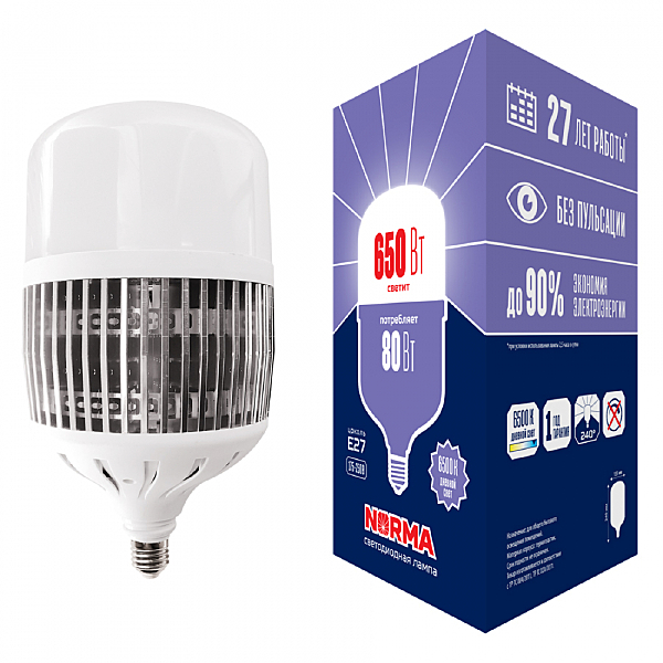 Светодиодная лампа Volpe Norma LED-M80-80W/6500K/E27/FR/NR