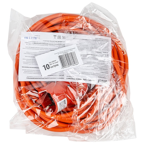 Удлинитель Uniel YXз16-101 /UCK-1N/3x1,50/10M/O ORANGE