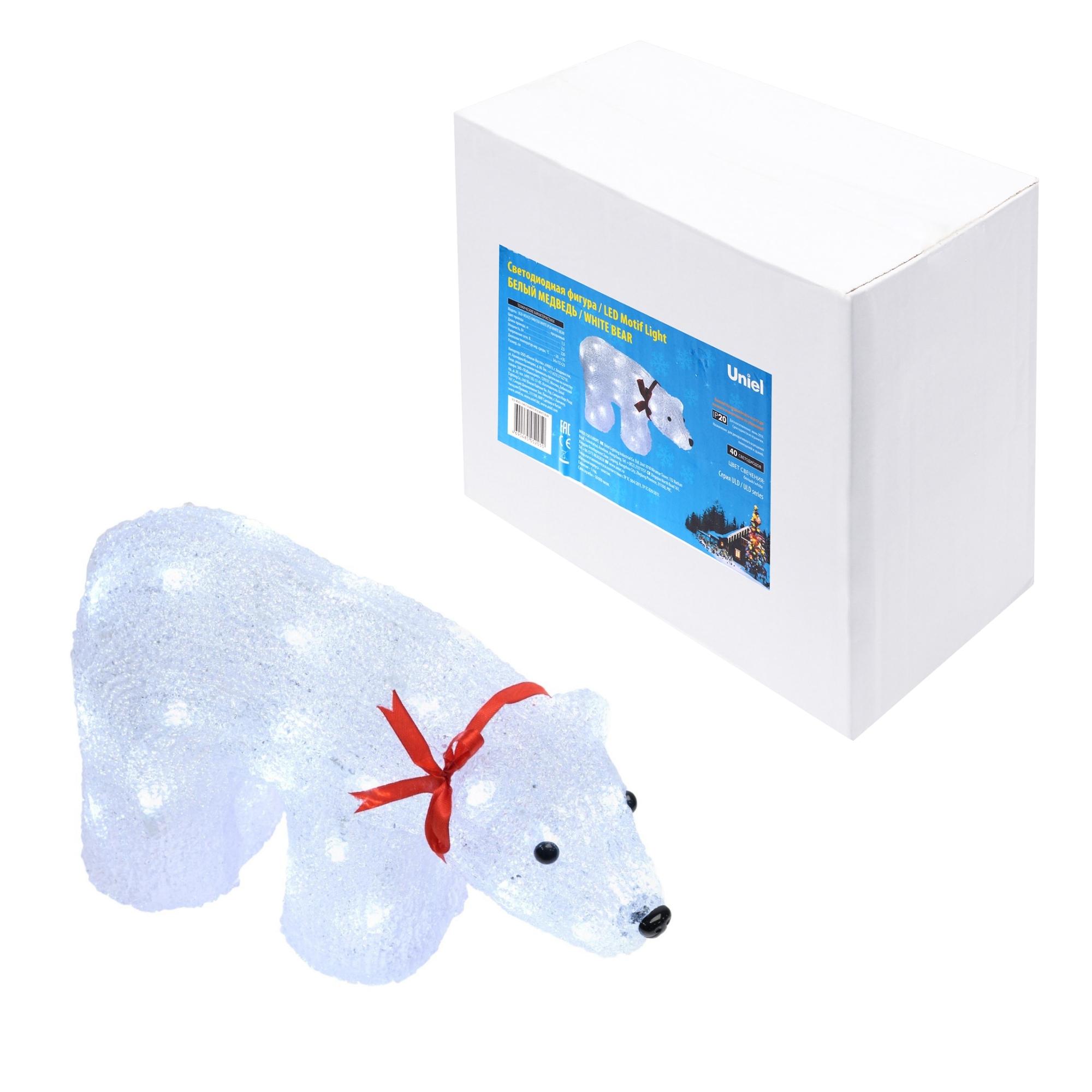 Световая фигура Uniel ULD-M3423-040/STA WHITE IP20 WHITE BEAR