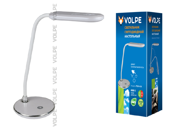 Настольная лампа Volpe TLD-522 Silver/LED/360Lm/6000K/Dimmer