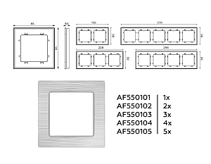 Рамка Ambrella Volt Platos Металл AF550101