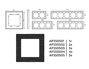 Рамка Ambrella Volt Platos Металл AF550501