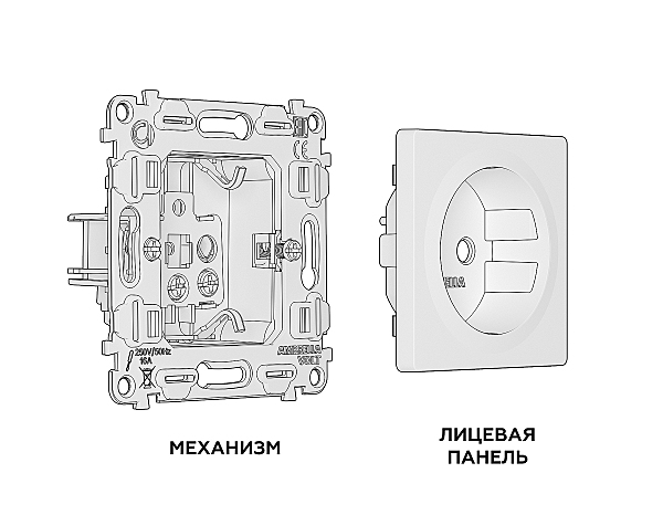 Розетка Ambrella Volt ALFA MA106010