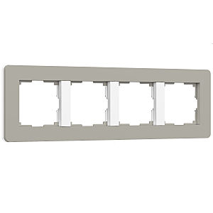 Рамка Werkel Split дымчатый/белый, soft-touch W0043067/ Рамка на 4 поста Split (дымчатый/белый, soft-touch)