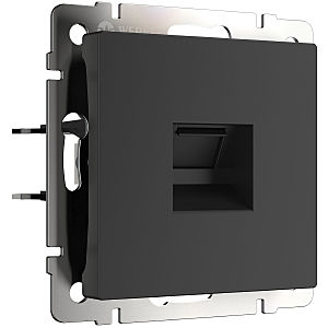 Розетка Werkel W5120108/ Розетка Ethernet RJ-45 cat. 6A экранированная (черный матовый)