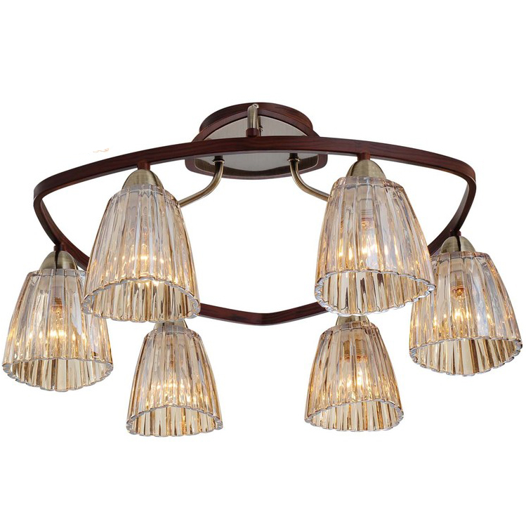 

Потолочная люстра N-Light N-Light 408 408-06-53 antique brass + walnut